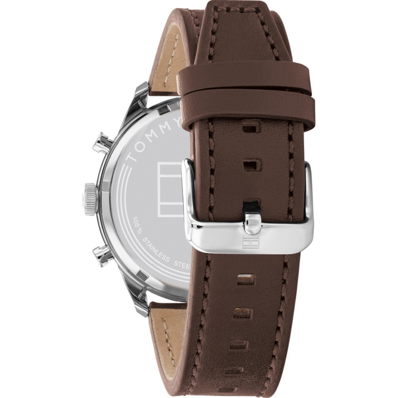 Montre homme tommy hilfiger en cuir marron