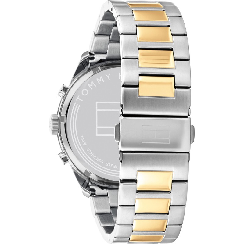Montre homme tommy hilfiger en acier bicolore