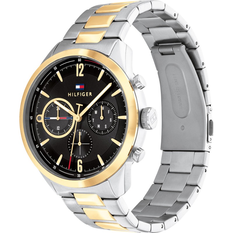 Montre homme tommy hilfiger en acier bicolore