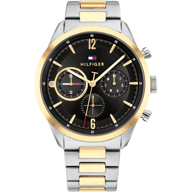 Montre homme tommy hilfiger en acier bicolore