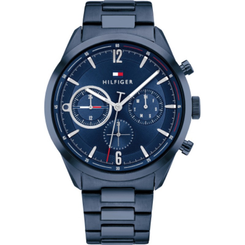 Montre homme tommy hilfiger en acier bleu