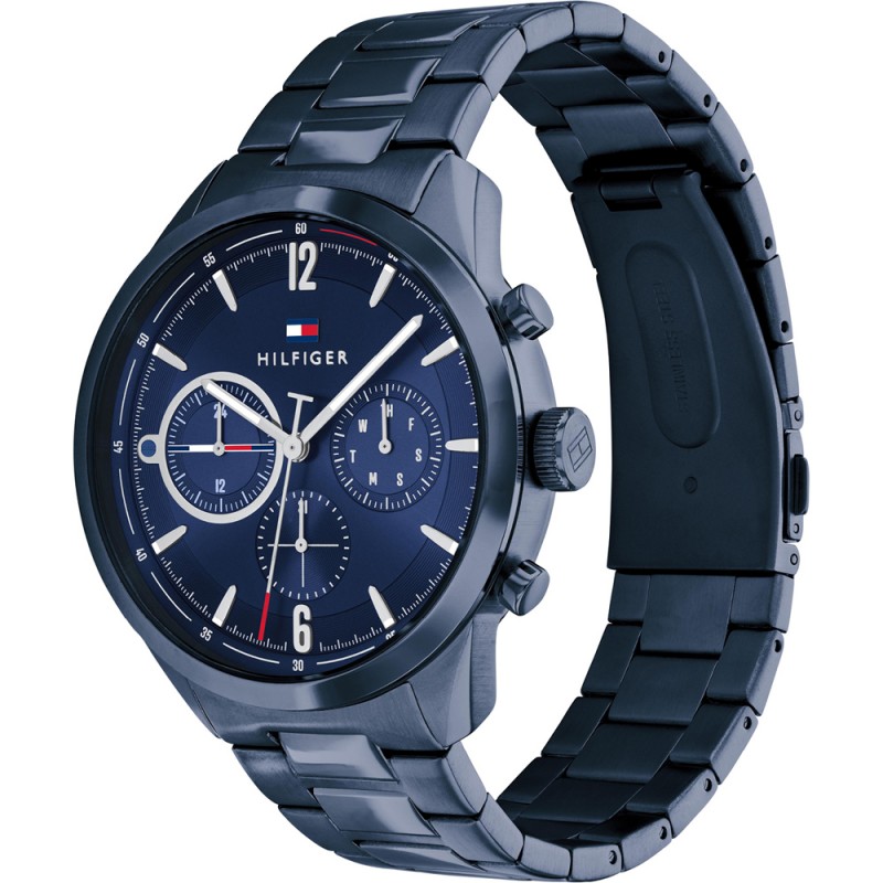 Montre homme tommy hilfiger en acier bleu