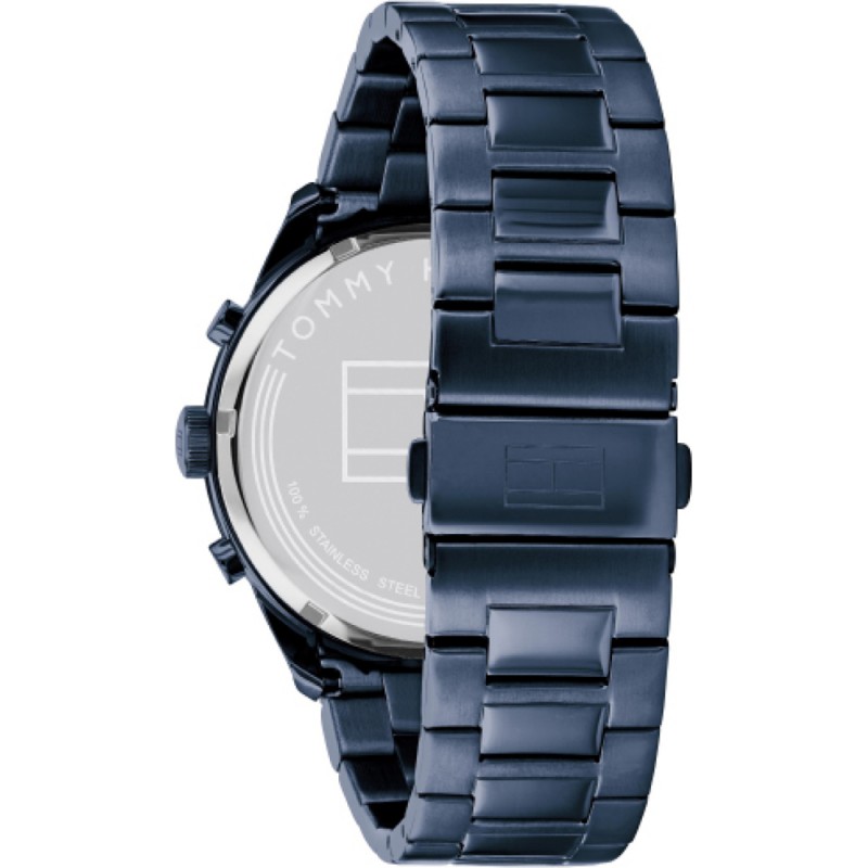 Montre homme tommy hilfiger en acier bleu