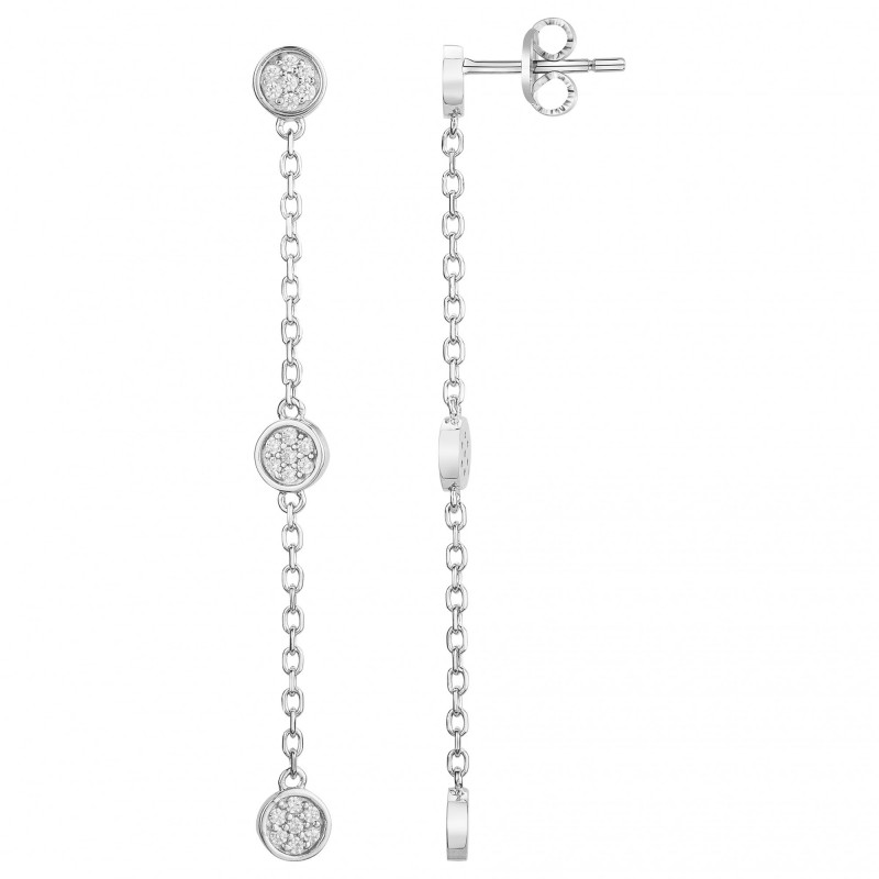 Boucles d'oreilles Pendantes Carador en  argent 925/000