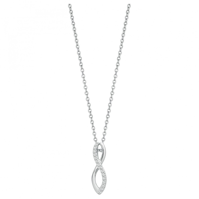 Collier femme Carador en argent 925/000 et oxydes de zirconium motif infini