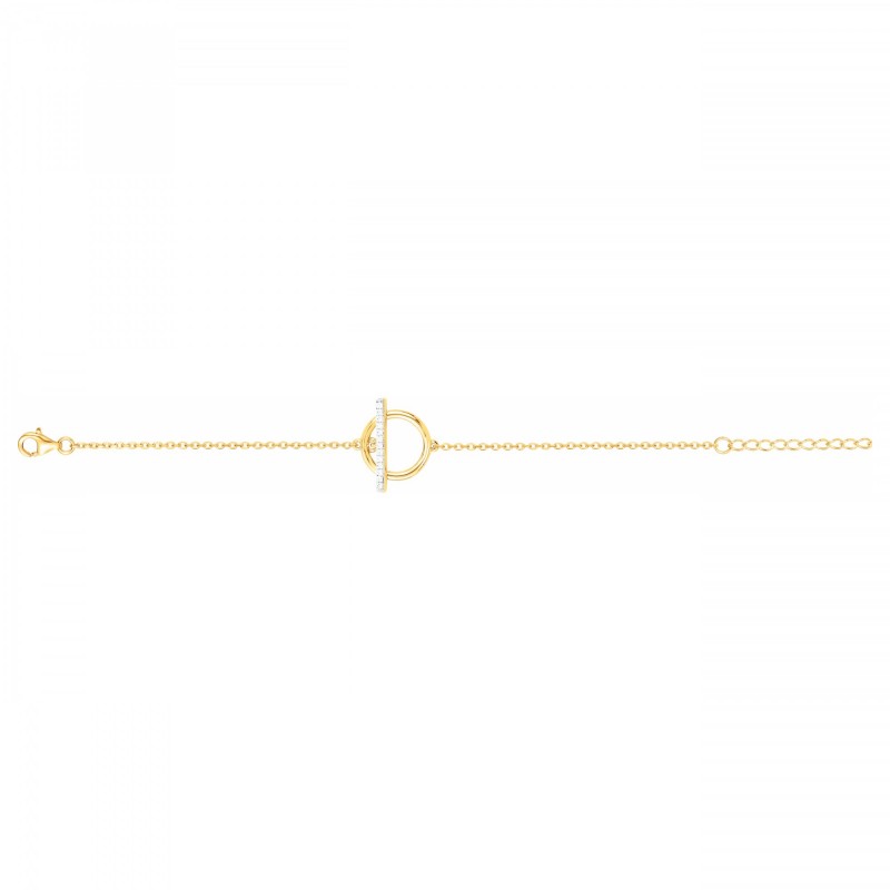 Bracelet femme plaqué or motif cercle carador