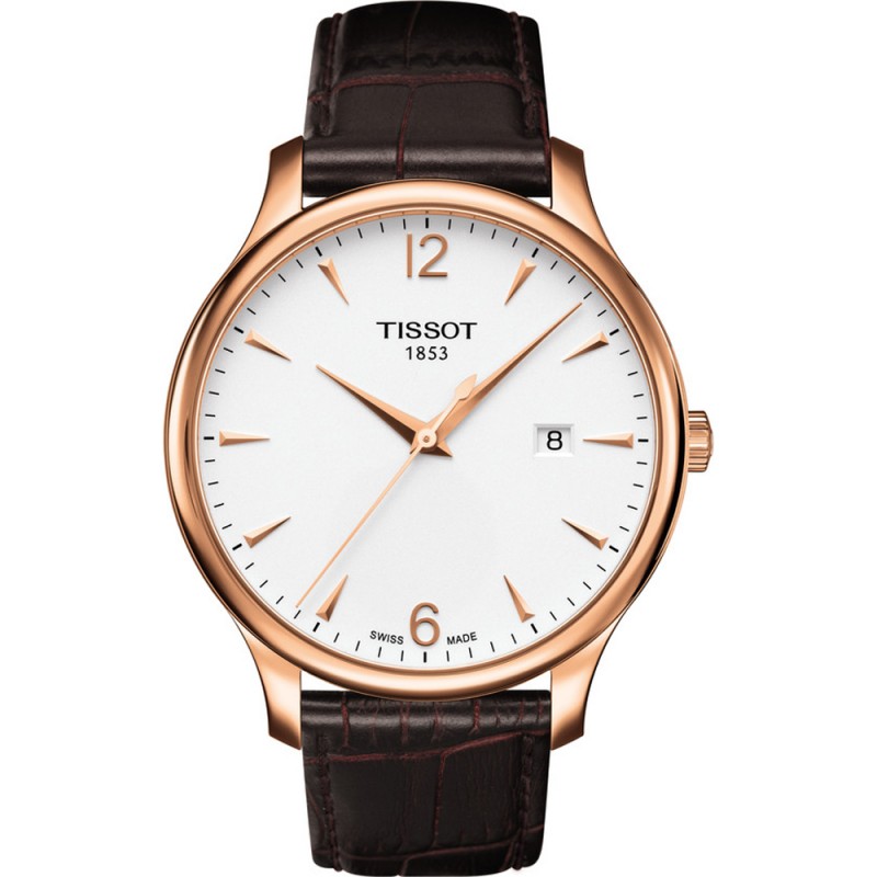 Montre Homme Tissot T-CLASSIC en cuir marron