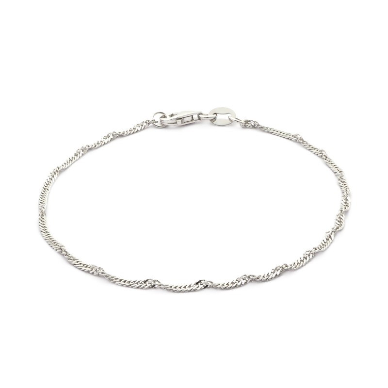 Bracelet Femme maille singapour Carador en argent 925/000