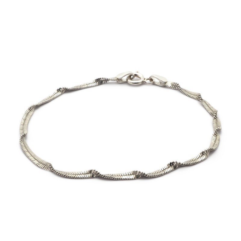 Bracelet Femme maille singapour Carador en argent 925/000