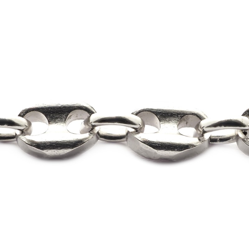 Bracelet en argent 925/000  maille grain de café CARADOR