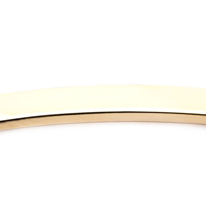 Gourmette CARADOR maille gourmette, plaque rectangulaire, plaqué or