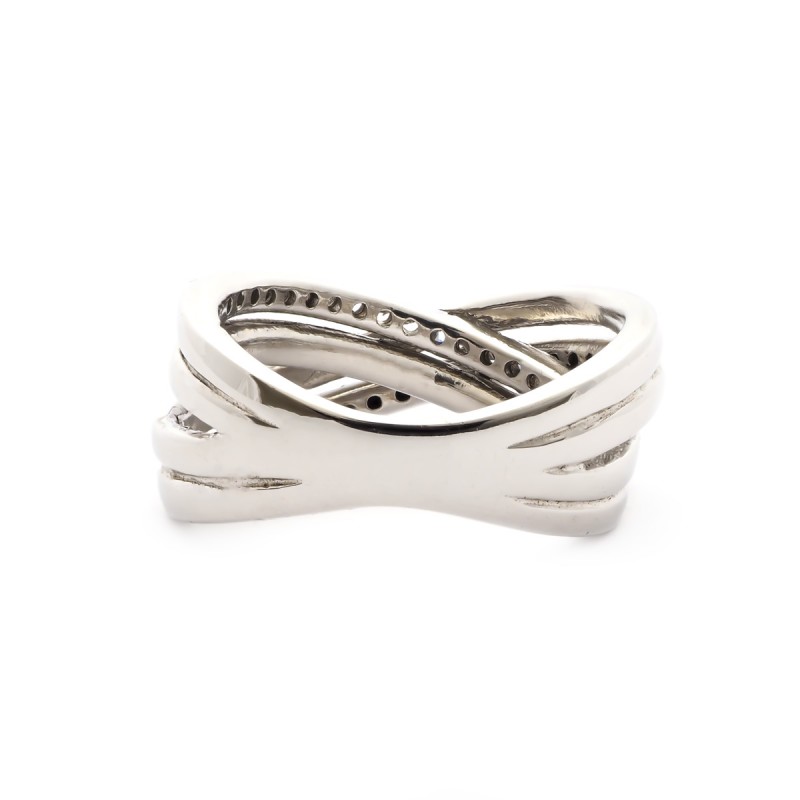 Bague Carador Argent 925/000e Reliefs bicolores