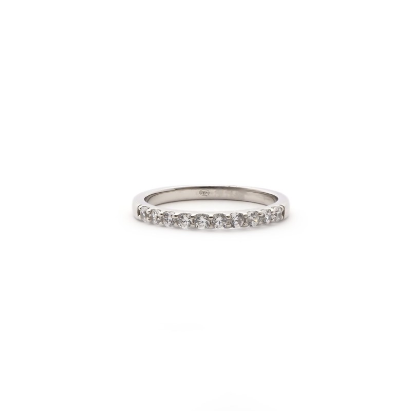 Bague type alliance femme carador en argent avec oxydes de zirconium