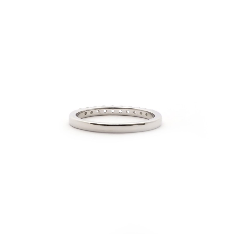 Bague type alliance femme carador en argent avec oxydes de zirconium