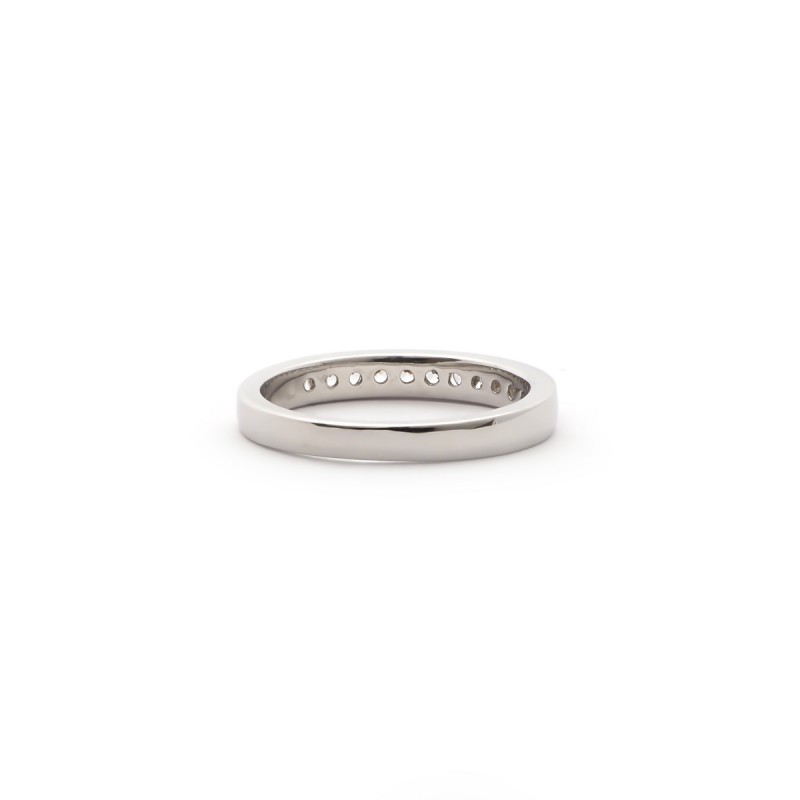 Bague type alliance femme carador en argent avec oxydes de zirconium serti rail
