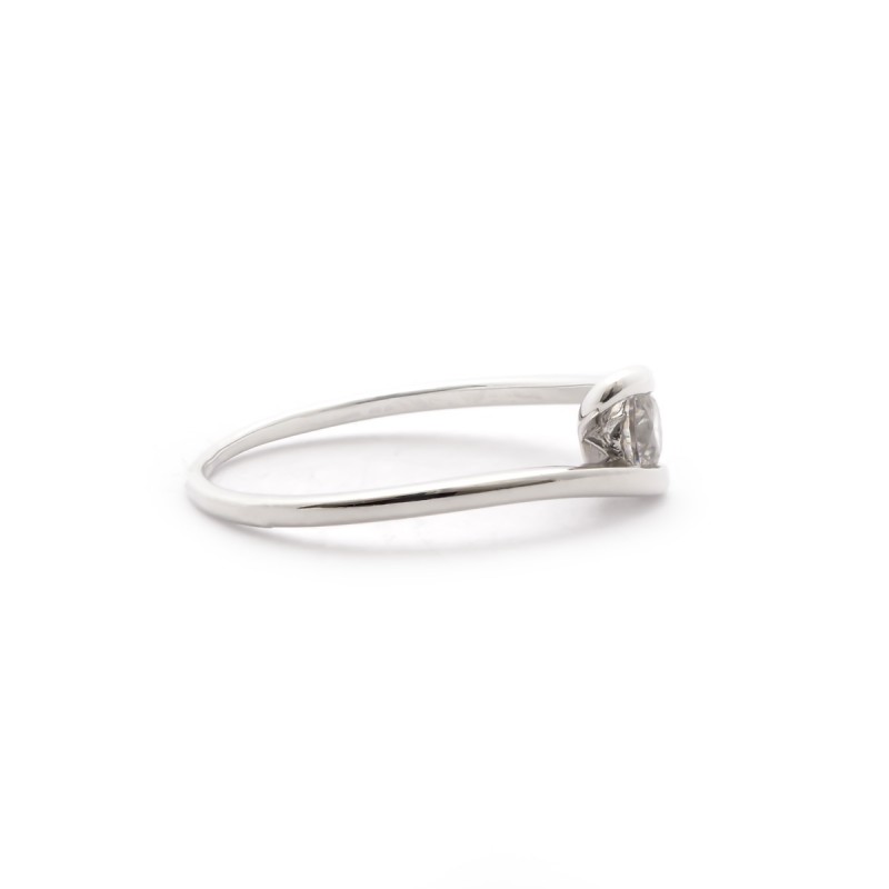 Bague Carador solitaire d'oxyde de zirconium en argent 925/000
