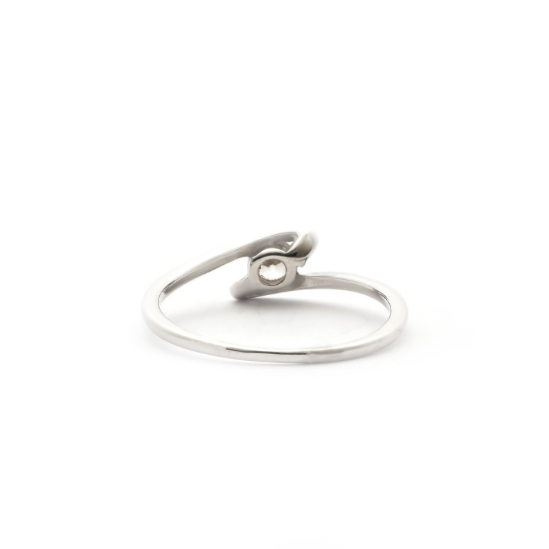 Bague Carador solitaire d'oxyde de zirconium en argent 925/000