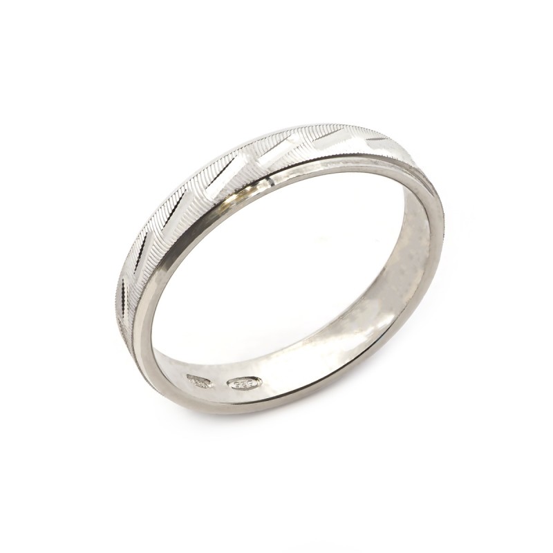 Bague femme Carador anneau ciselage barrette argent 925/000