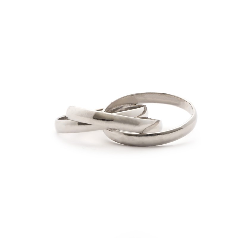 Carador - Bague 3 anneaux entremélés , Argent 925/000 Rhodié