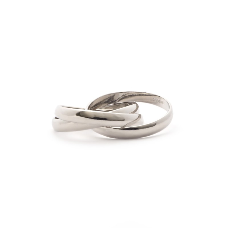 Carador - Bague 3 anneaux entremélés , Argent 925/000 Rhodié
