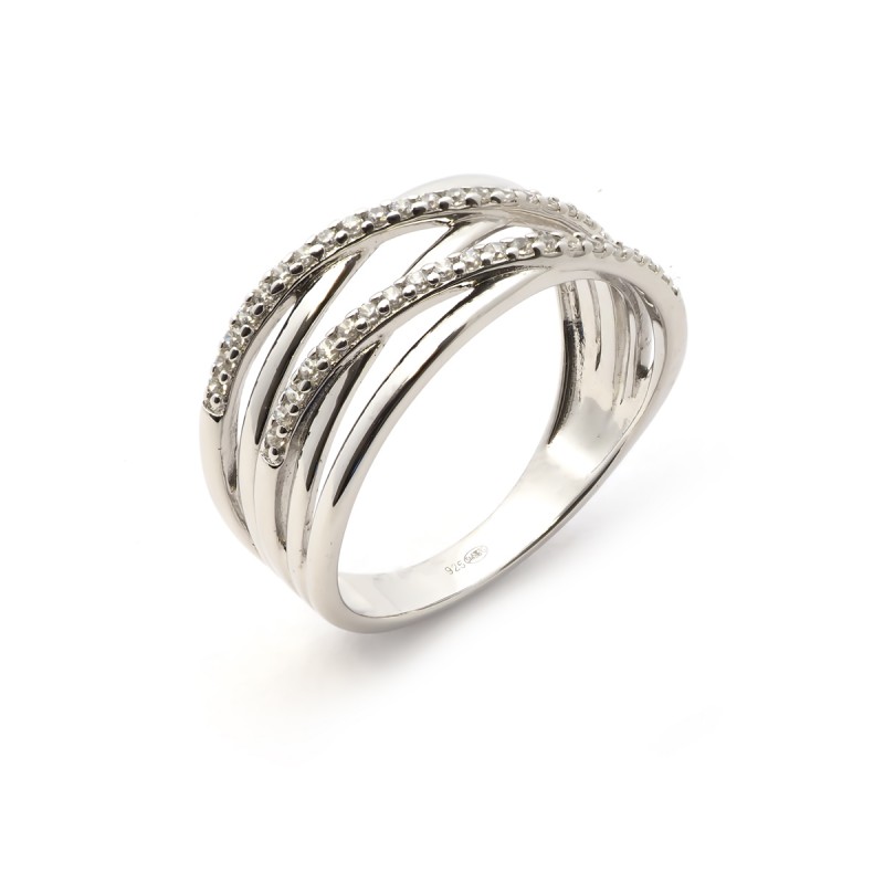 Bague femme Carador en argent avec oxydes de zirconium