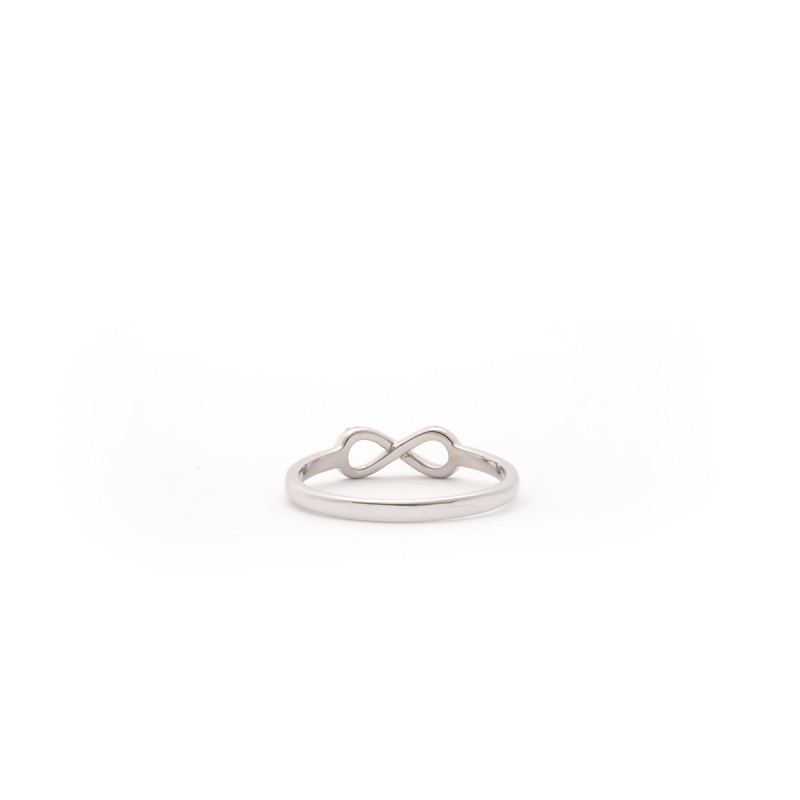 Bague symbole infini en argent et oxyde de zirconium