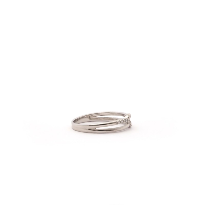 Bague argent et oxydes de zirconium