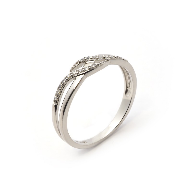 Bague argent et oxydes de zirconium