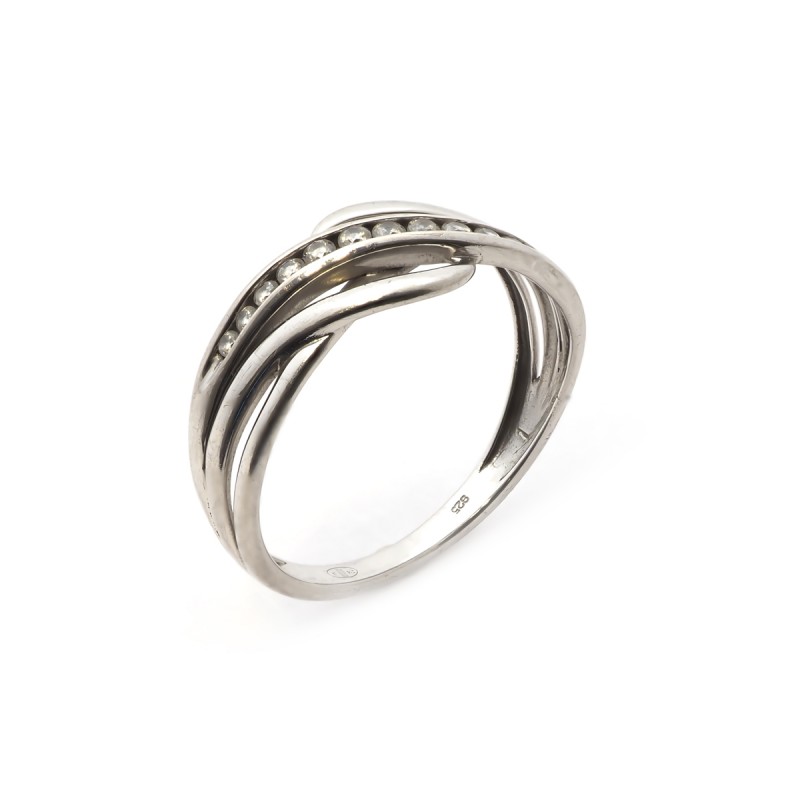 Bague carador femme oxydes de zirconium accompagné