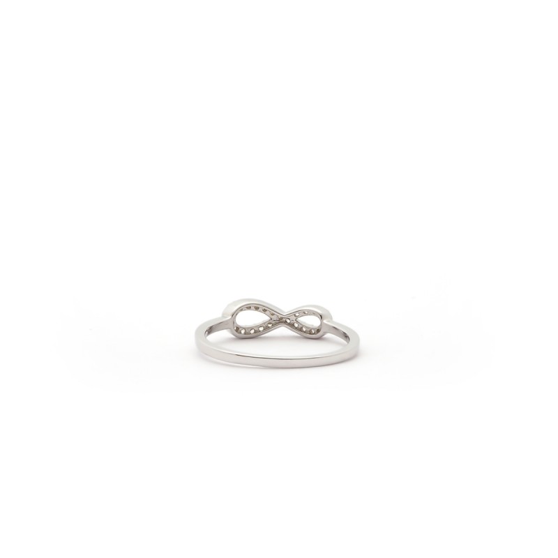 Bague Carador motif infini argent 925/000 et zircons