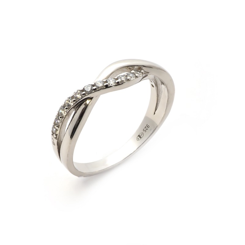 Bague femme carador argent et oxydes de zirconium
