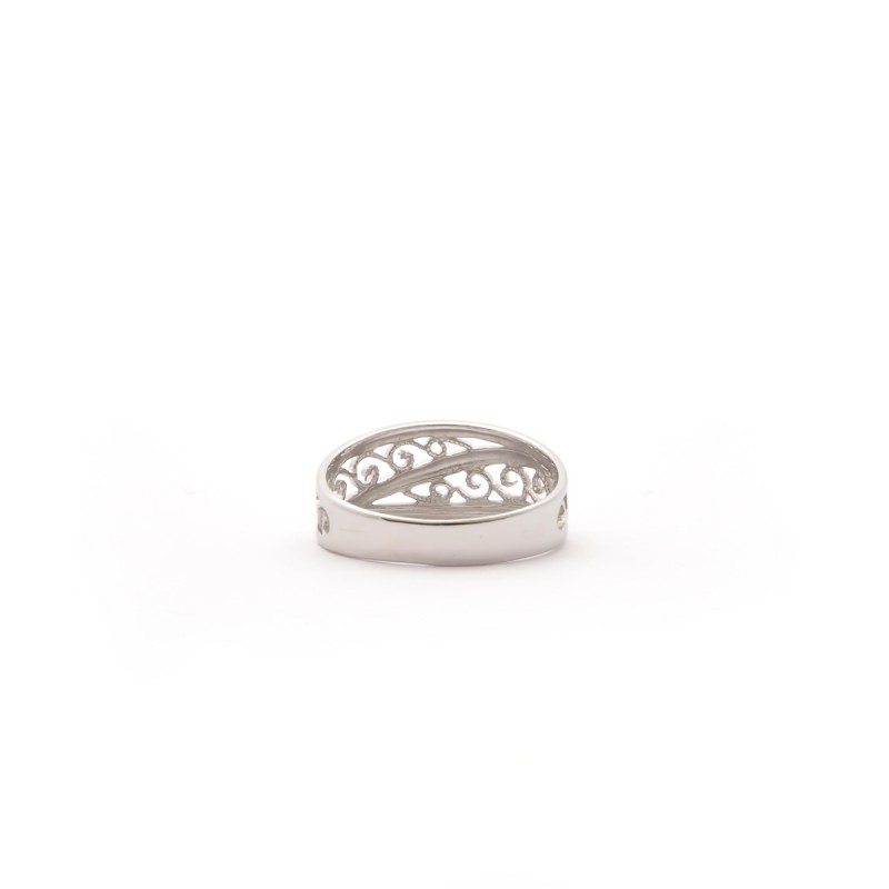 Bague femme Carador en argent 925/000 dentelle ciselé