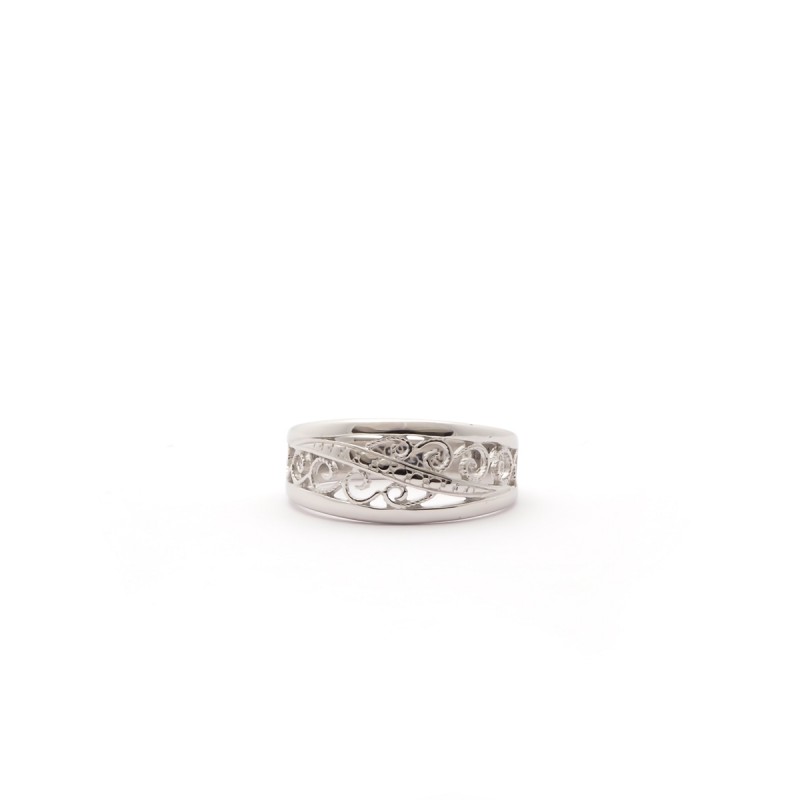 Bague femme Carador en argent 925/000 dentelle ciselé