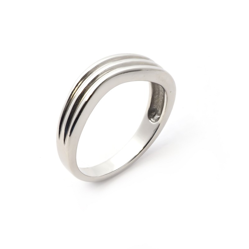 Bague ondulée femme Carador en argent 925/000