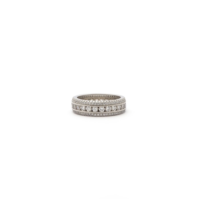 Bague Femme Carador tour complet argent 925/000 et oxydes de zirconium