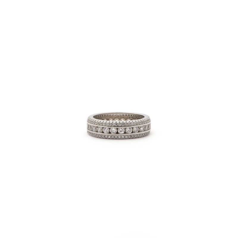 Bague Femme Carador tour complet argent 925/000 et oxydes de zirconium