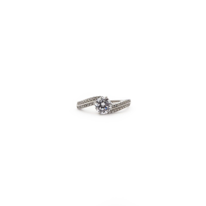 Bague Femme Carador solitaire accompagné argent 925/000 et oxydes de zirconium