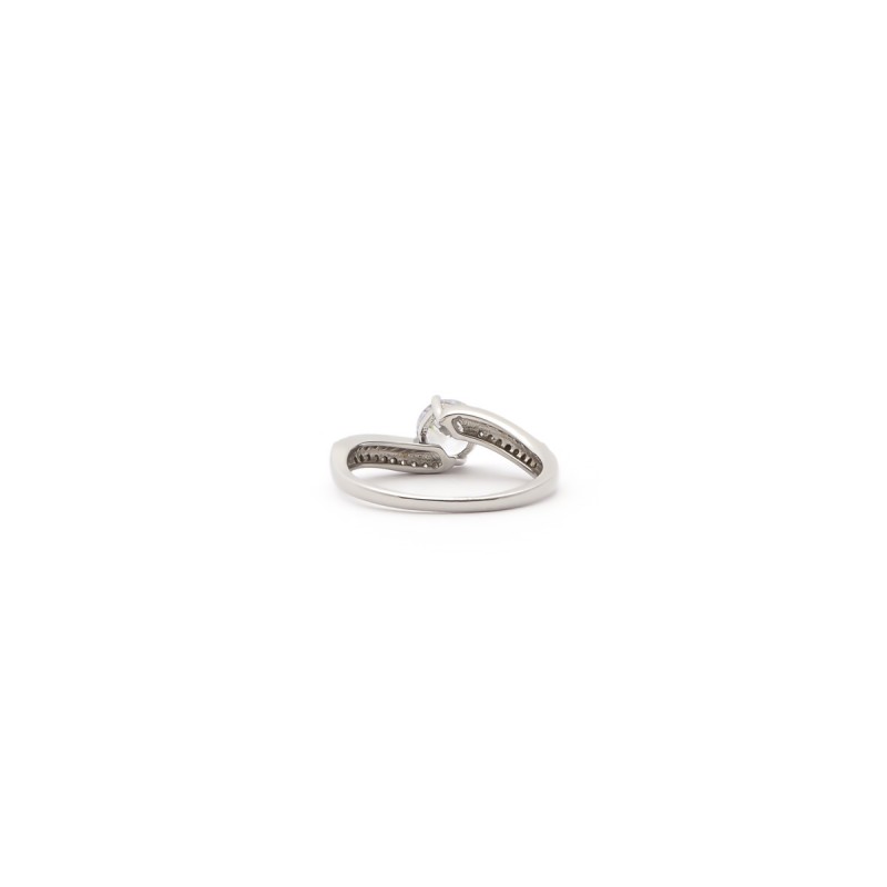 Bague Femme Carador solitaire accompagné argent 925/000 et oxydes de zirconium