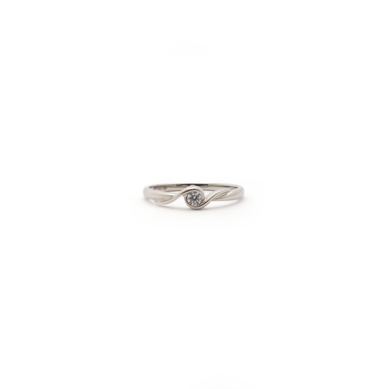 Bague solitaire oxyde de zirconium