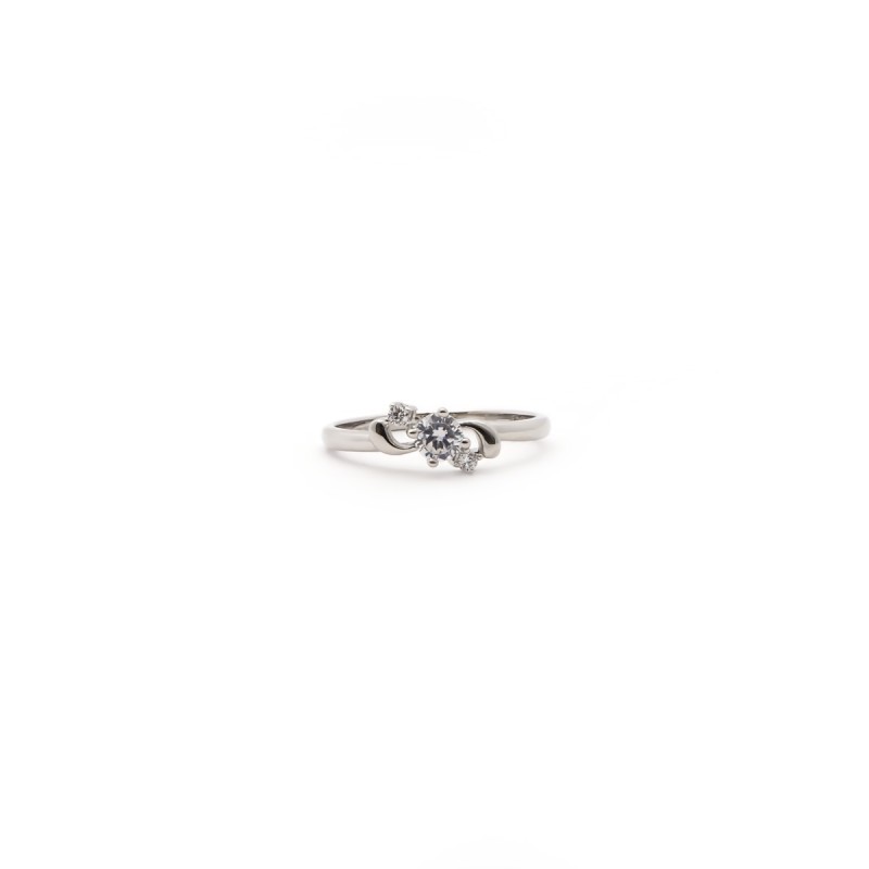 Bague solitaire oxyde de zirconium