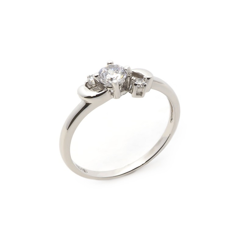 Bague solitaire oxyde de zirconium