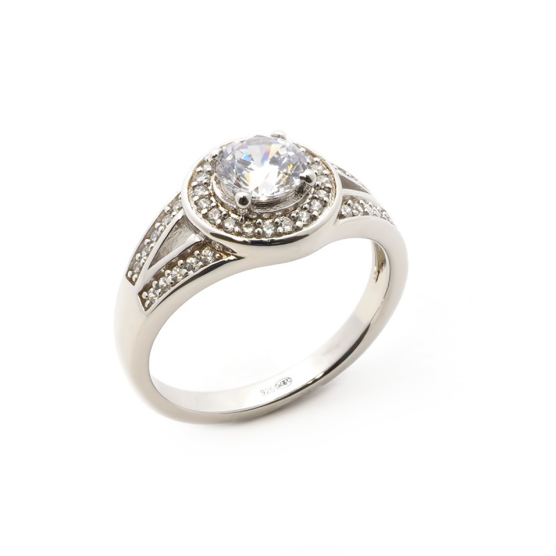 Bague argent femme carador