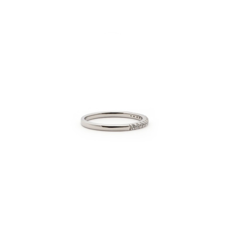 Bague type alliance femme Carador en argent avec oxydes de zirconium