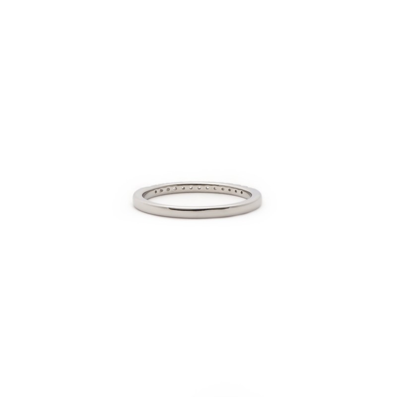 Bague type alliance femme Carador en argent avec oxydes de zirconium