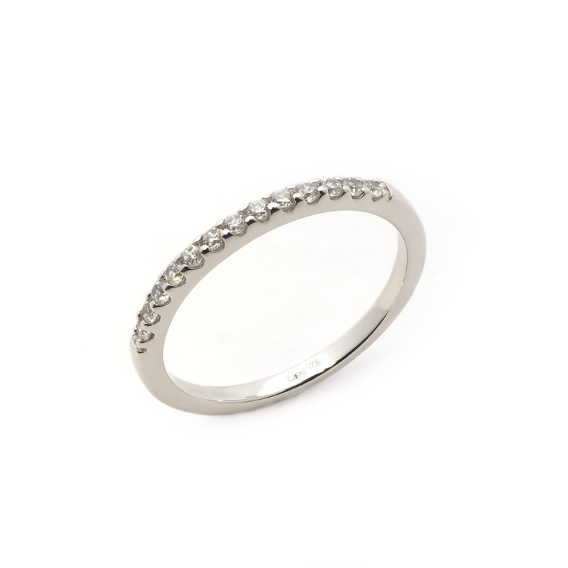 Bague type alliance femme Carador en argent avec oxydes de zirconium