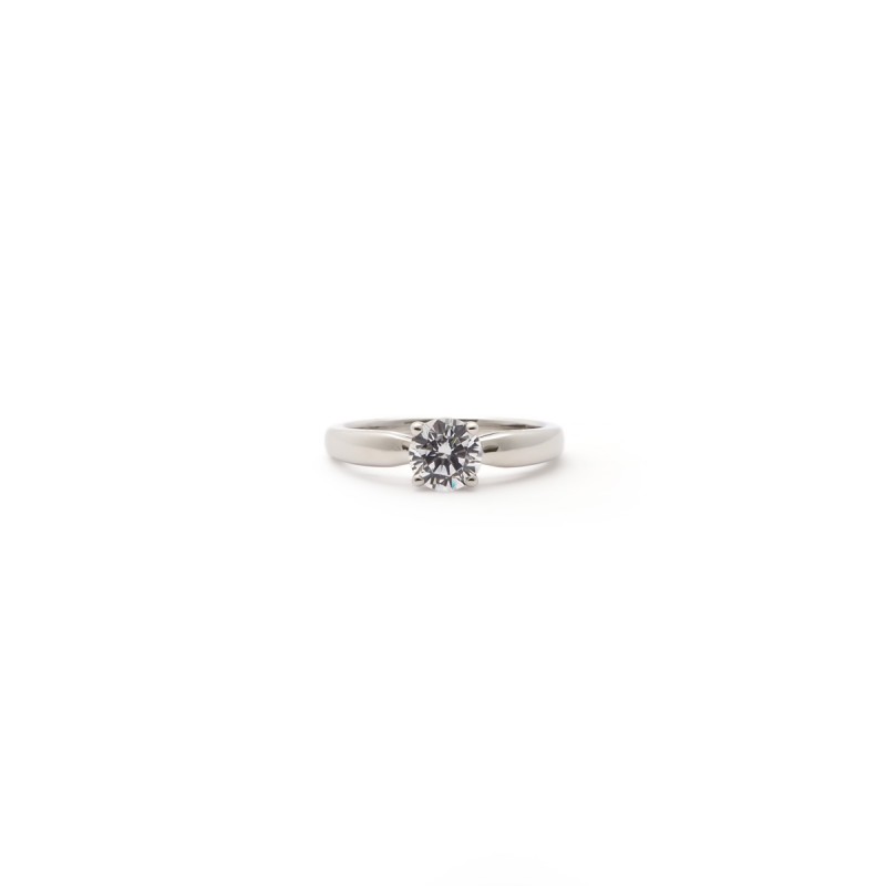 Bague solitaire femme Carador en argent avec oxyde de zirconium