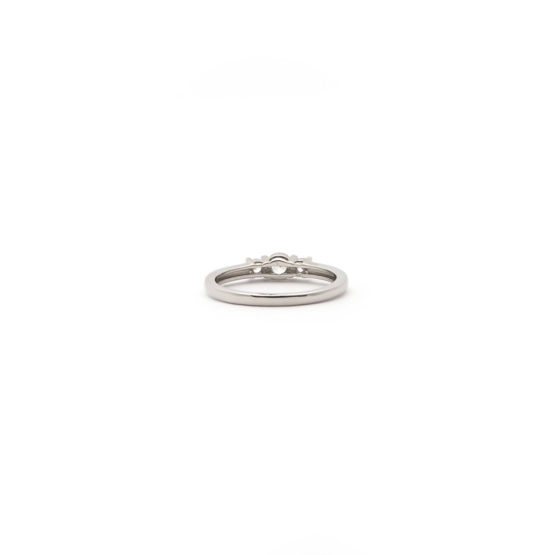 Bague solitaire accompagné femme Carador en argent avec oxydes de zirconium