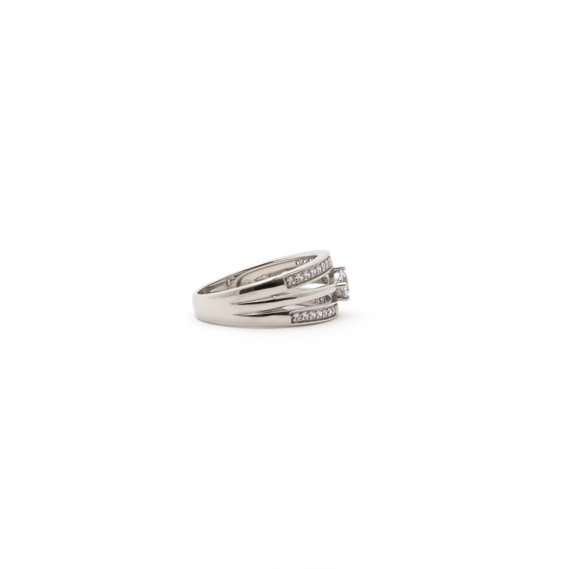 Bague femme carador en argent avec oxydes de zirconium