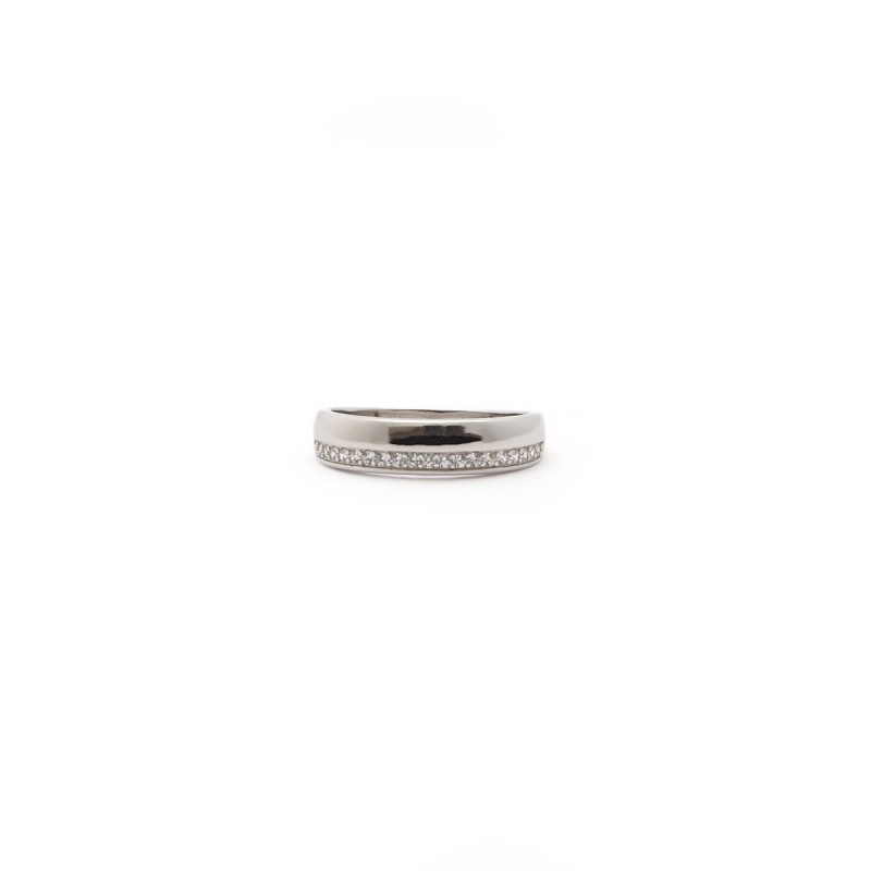 Bague type alliance femme Carador en argent et oxydes de zirconium