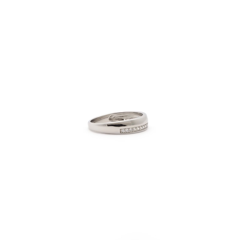 Bague type alliance femme Carador en argent et oxydes de zirconium